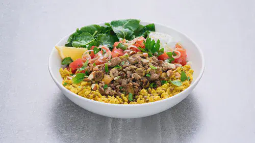 Beef and Lentil Moroccan-Inspired Grain Bowl Image 