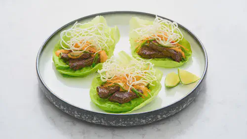 Chinese-Style BBQ Beef Lettuce Wraps  Image 