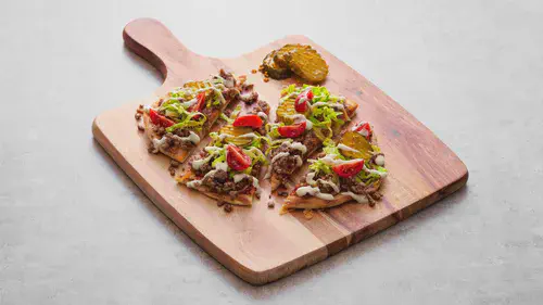 Kids Cheeseburger Flatbread Image 