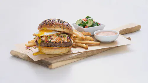 Korean-Inspired Kimchi Beef Burger  Image 