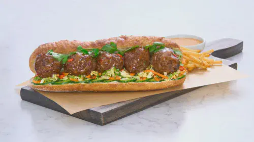 Vietnamese-Inspired Lemongrass Meatball Sub Image 