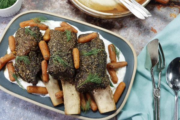 Bone-In Chuck Short Ribs Pastrami-Crusted Braised Beef
