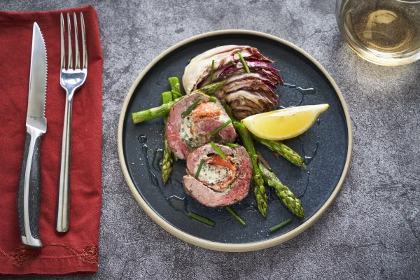 Outside Round Marinating Steak Steak and Smoked Salmon Roulade