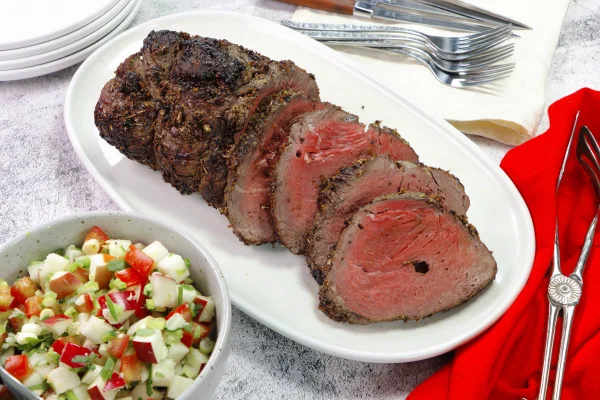 Top Sirloin Rotisserie Roast Herb and Mustard Beef Rotisserie Roast